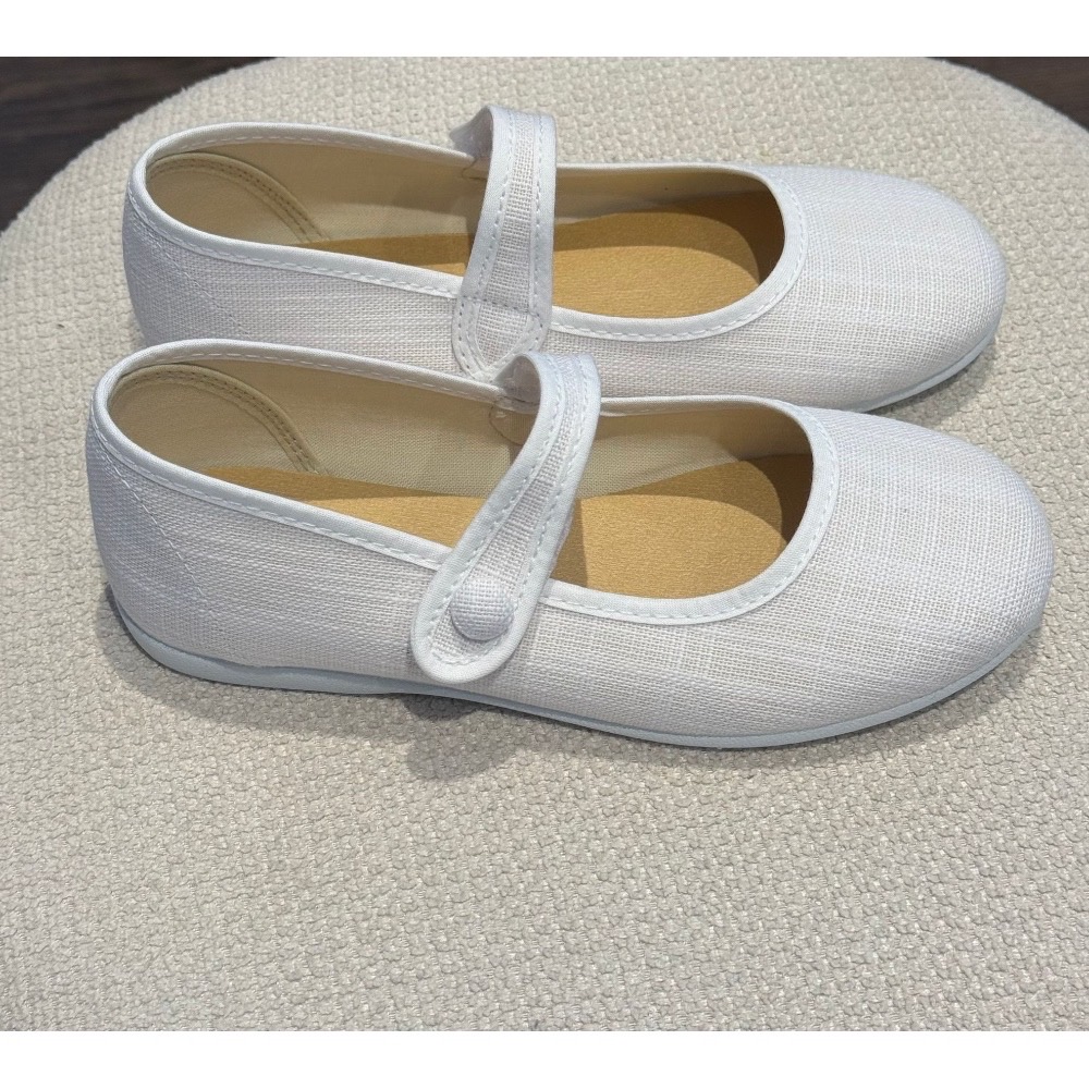 Ballerine Batilas lino bianco