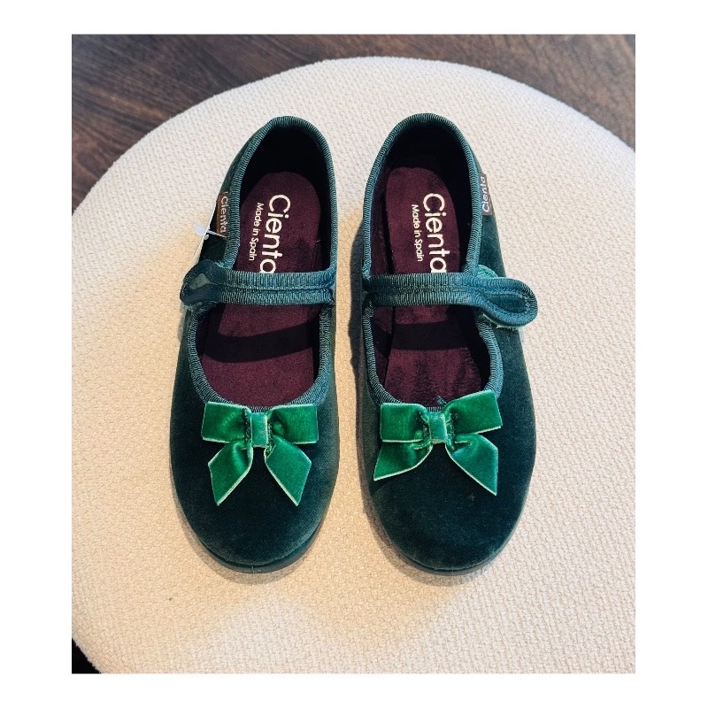 Ballerine Cienta velluto verde