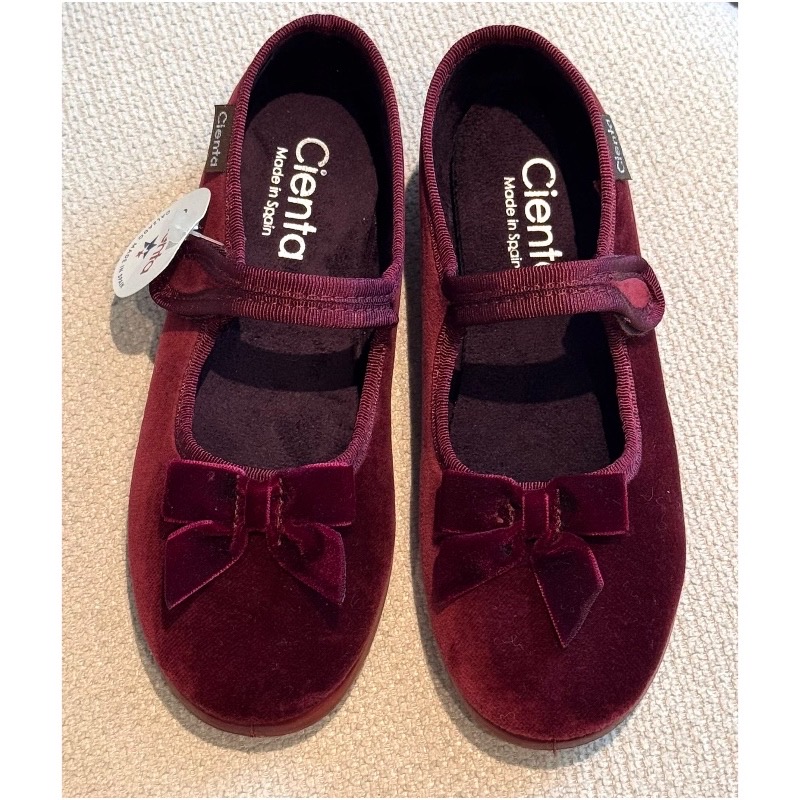 Ballerine Cienta velluto bordeaux